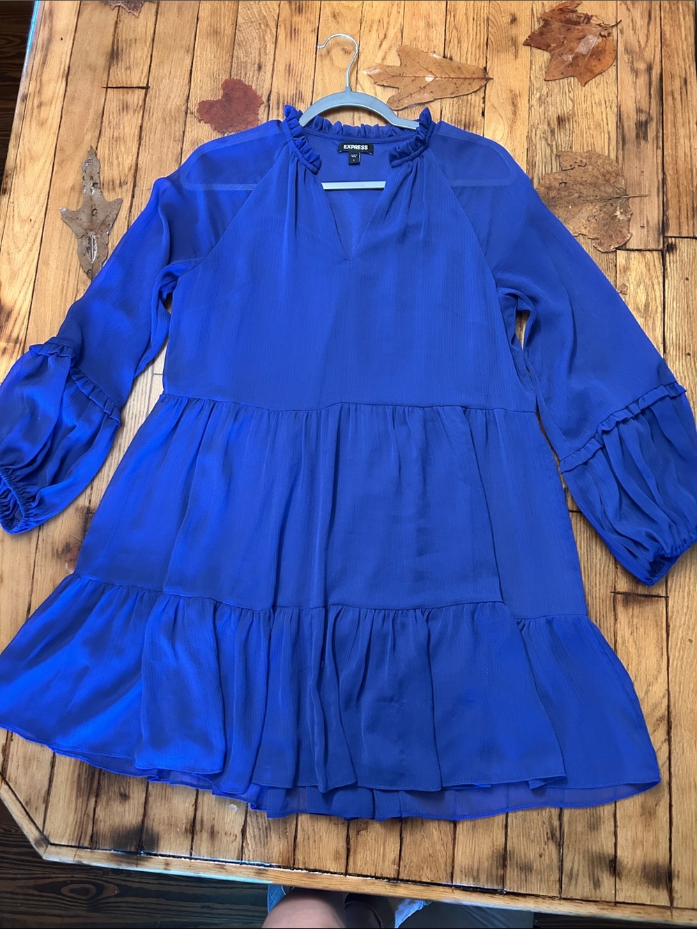 Express Girls' Cobalt Blue Tiered Ruffle Dress